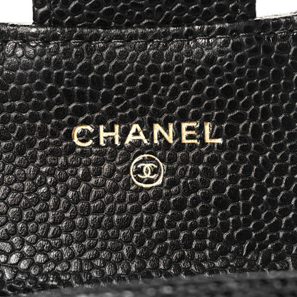 Chanel Caviar Quilted Flap Card Holder Wallet Black 6 of 9