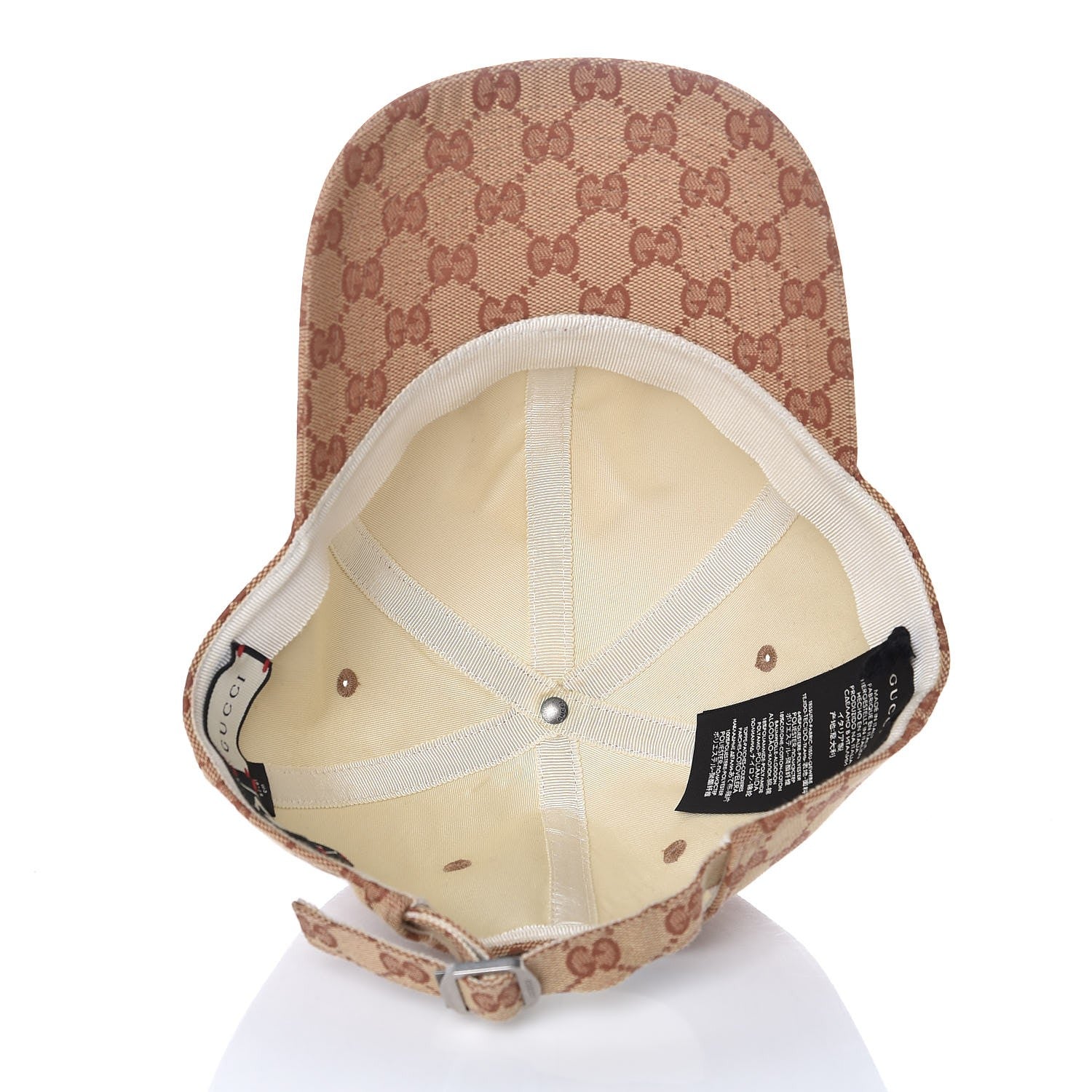 Gucci X MLB Monogram NY Yankees Baseball Hat 57-61 Beige Ruggine 7 of 9