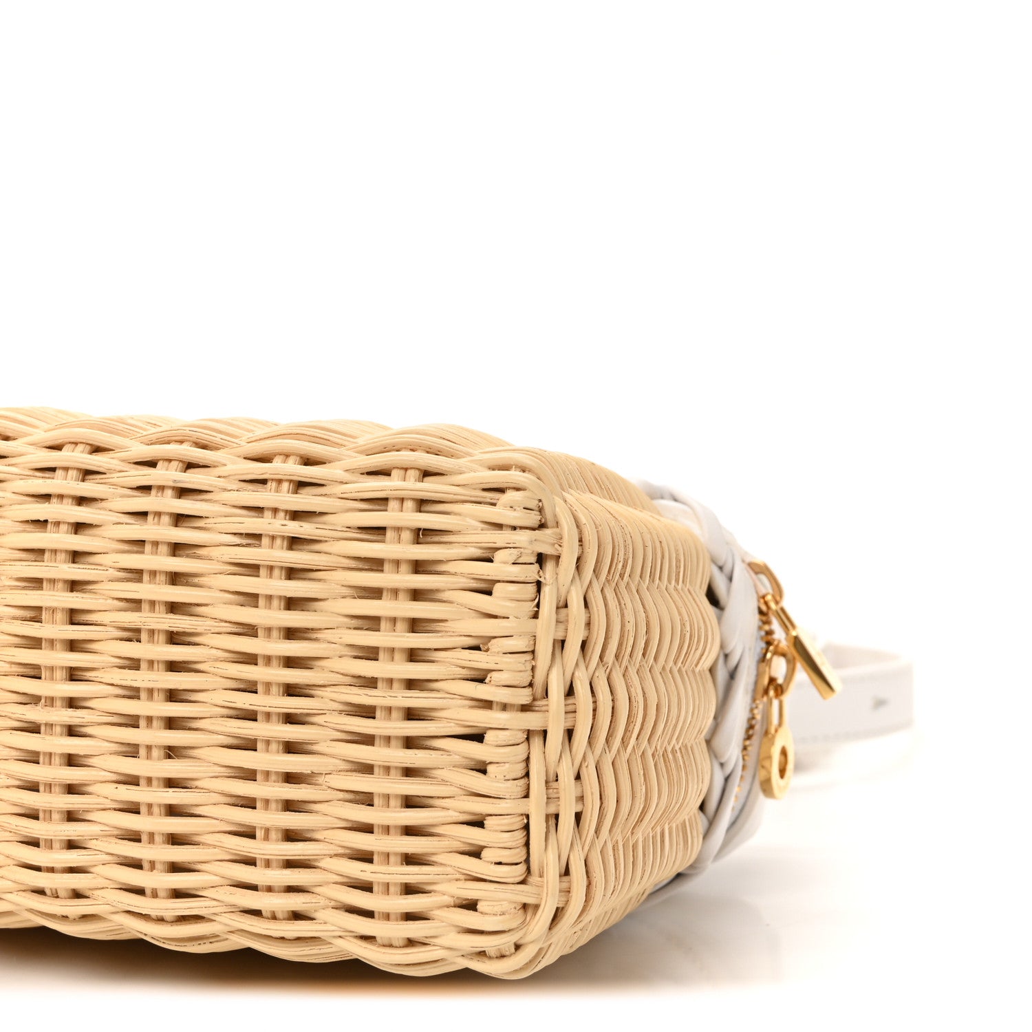 Loro Piana Wicker Calfskin L19 Extra Pocket Pouch White 9 of 10