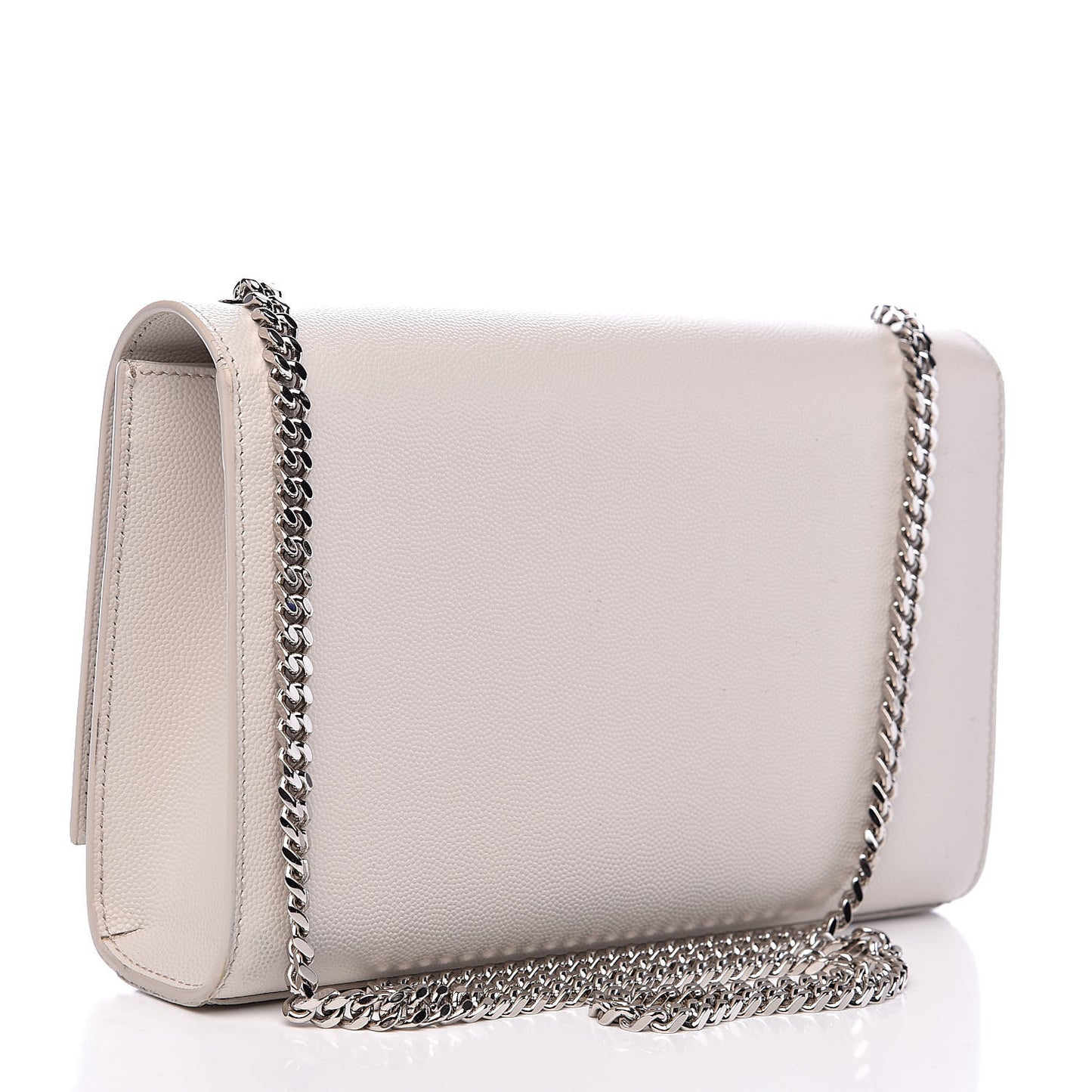 Grain De Poudre Medium Classic Monogram Kate Satchel Icy White