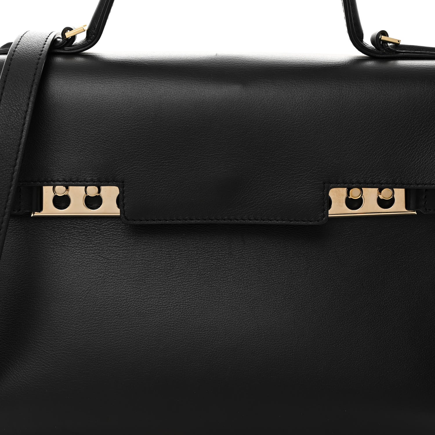 Delvaux Calfskin MM Tempete Satchel Black 8 of 10