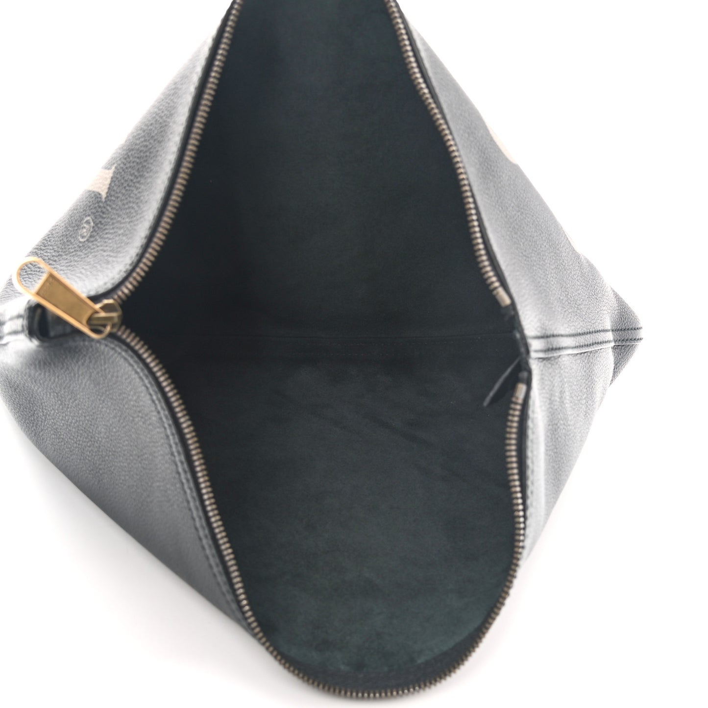 Pebbled Calfskin Large Logo Portfolio Clutch Black