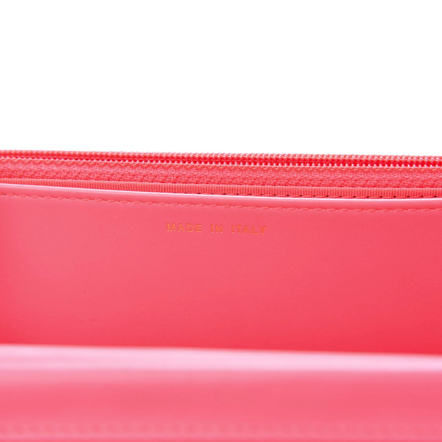 Patent Calfskin Quilted Boy Wallet On Chain WOC Pink