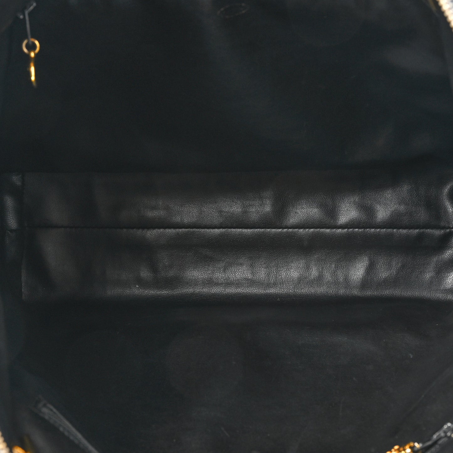 Caviar Flap Shoulder Bag Black