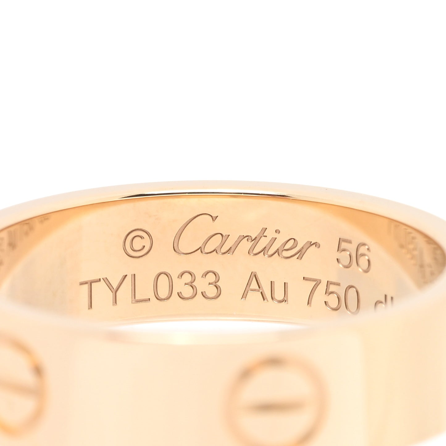 18K Yellow Gold 5.5mm LOVE Ring 56 7.75