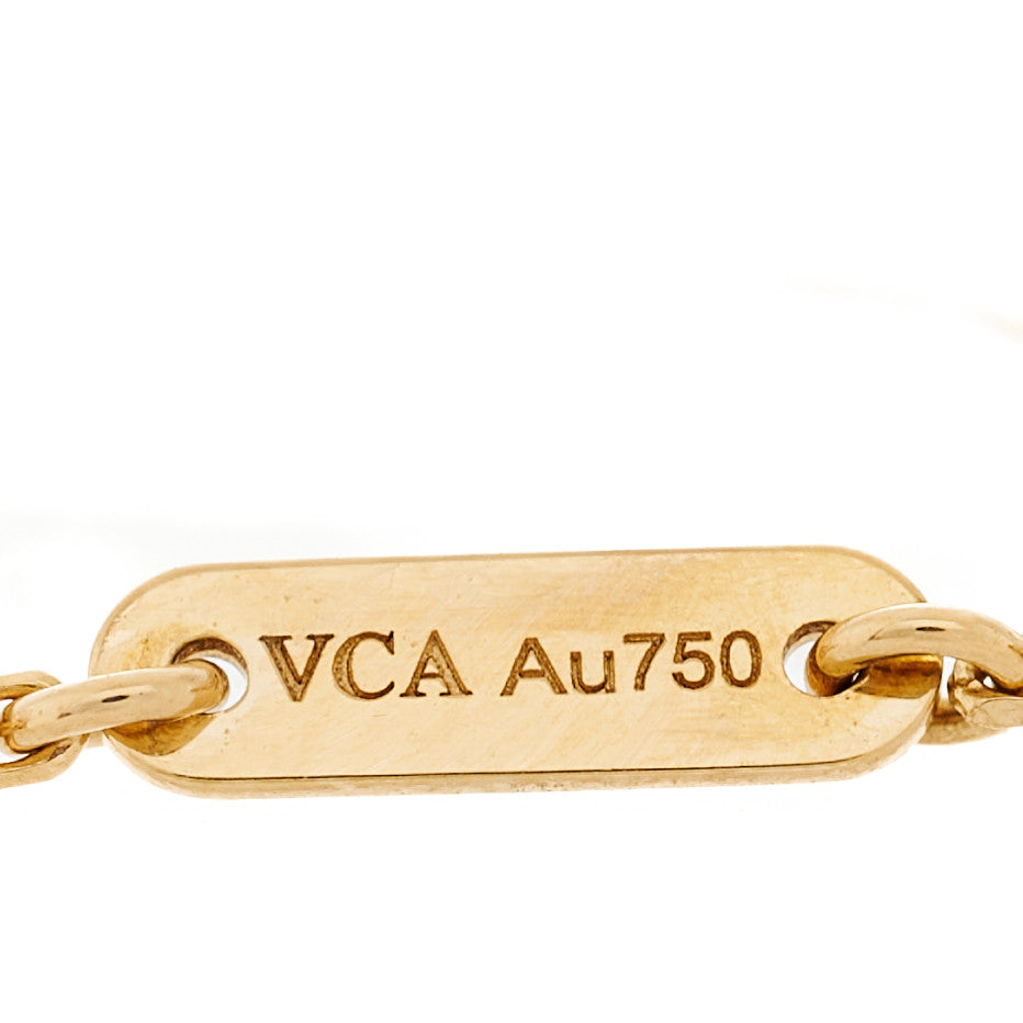 18K Yellow Gold Mother of Pearl Sweet Alhambra Bracelet