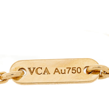 Van Cleef & Arpels 18K Yellow Gold Mother of Pearl Sweet Alhambra Bracelet 4 of 6