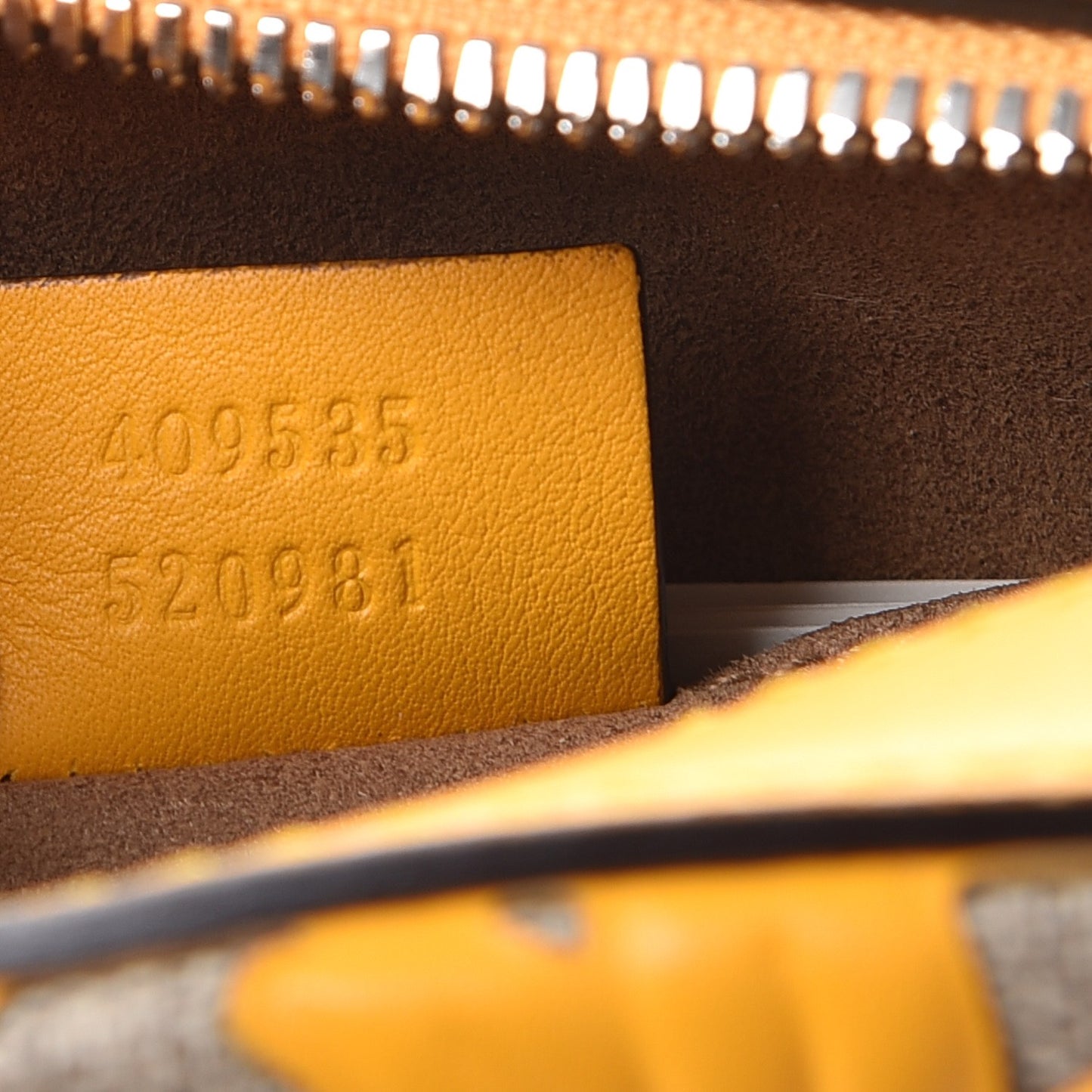 GG Supreme Monogram Arabesque Mini Chain Shoulder Bag Beige Yellow