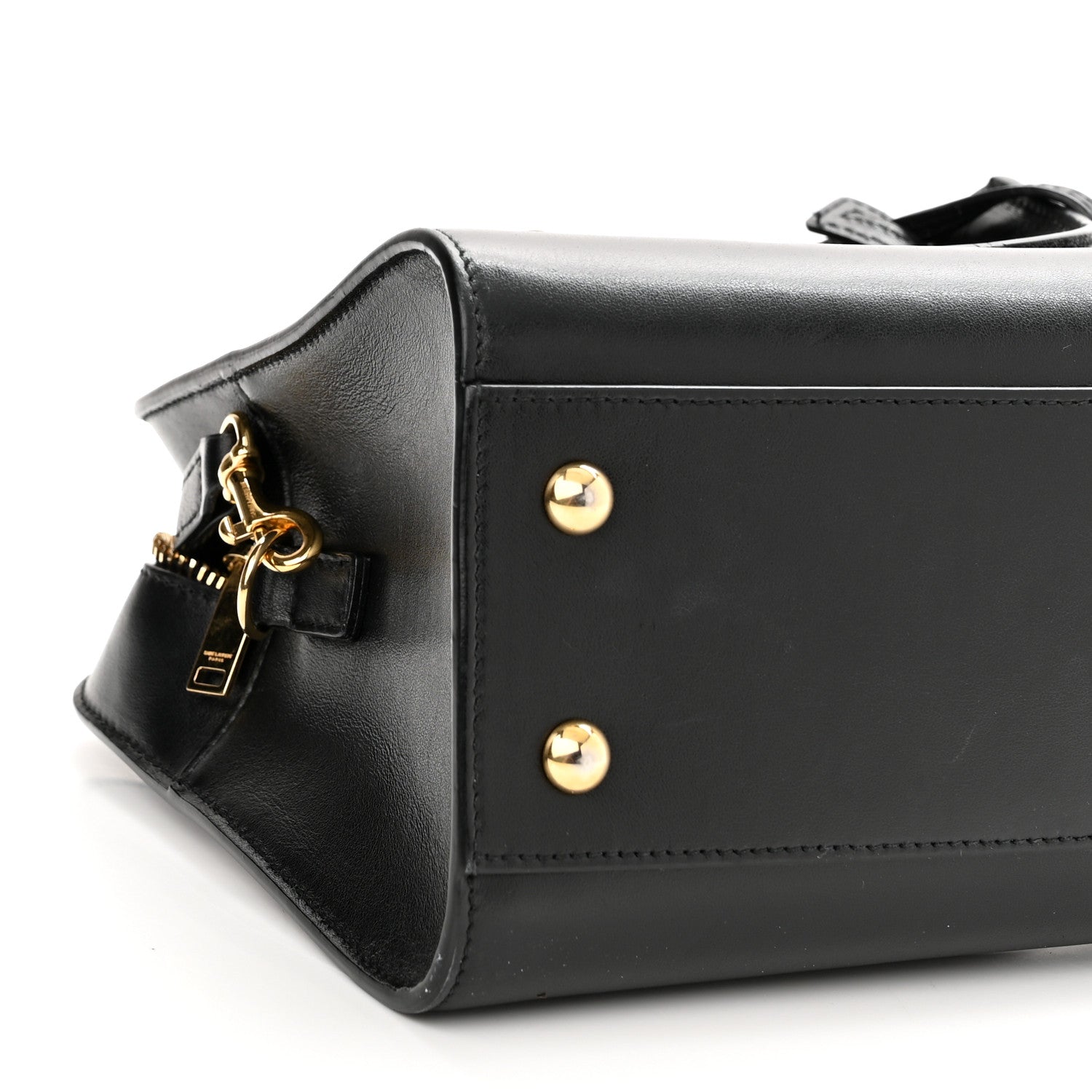 Saint Laurent Calfskin Monogram Baby Cabas Black 8 of 12