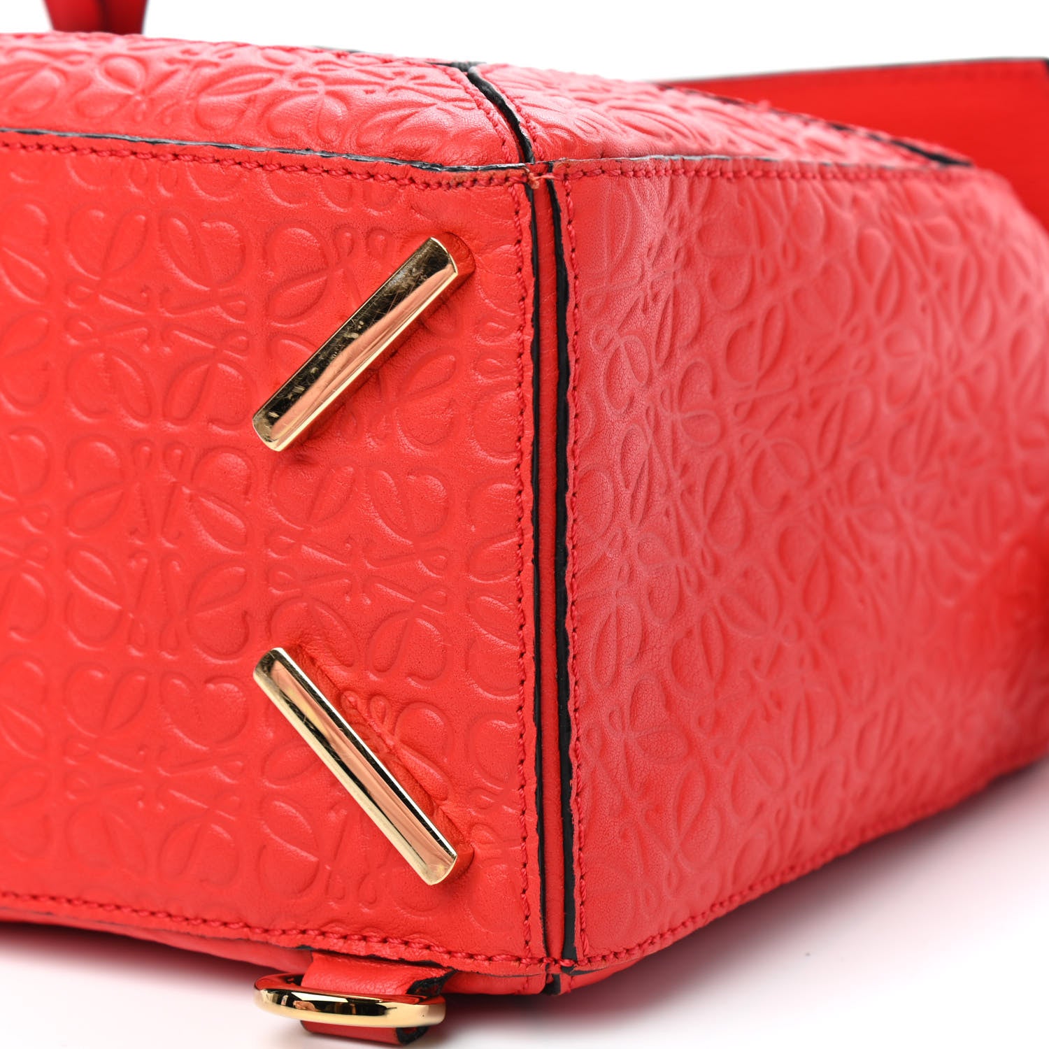Loewe Calfskin Embossed Small Puzzle Bag Red 9 of 9