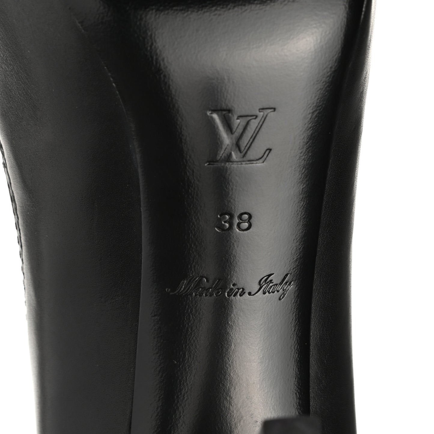 Calfskin Peep Toe Pumps 38 Black