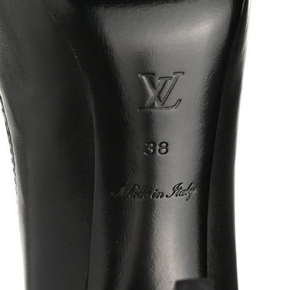 Louis Vuitton Calfskin Peep Toe Pumps 38 Black 6 of 8