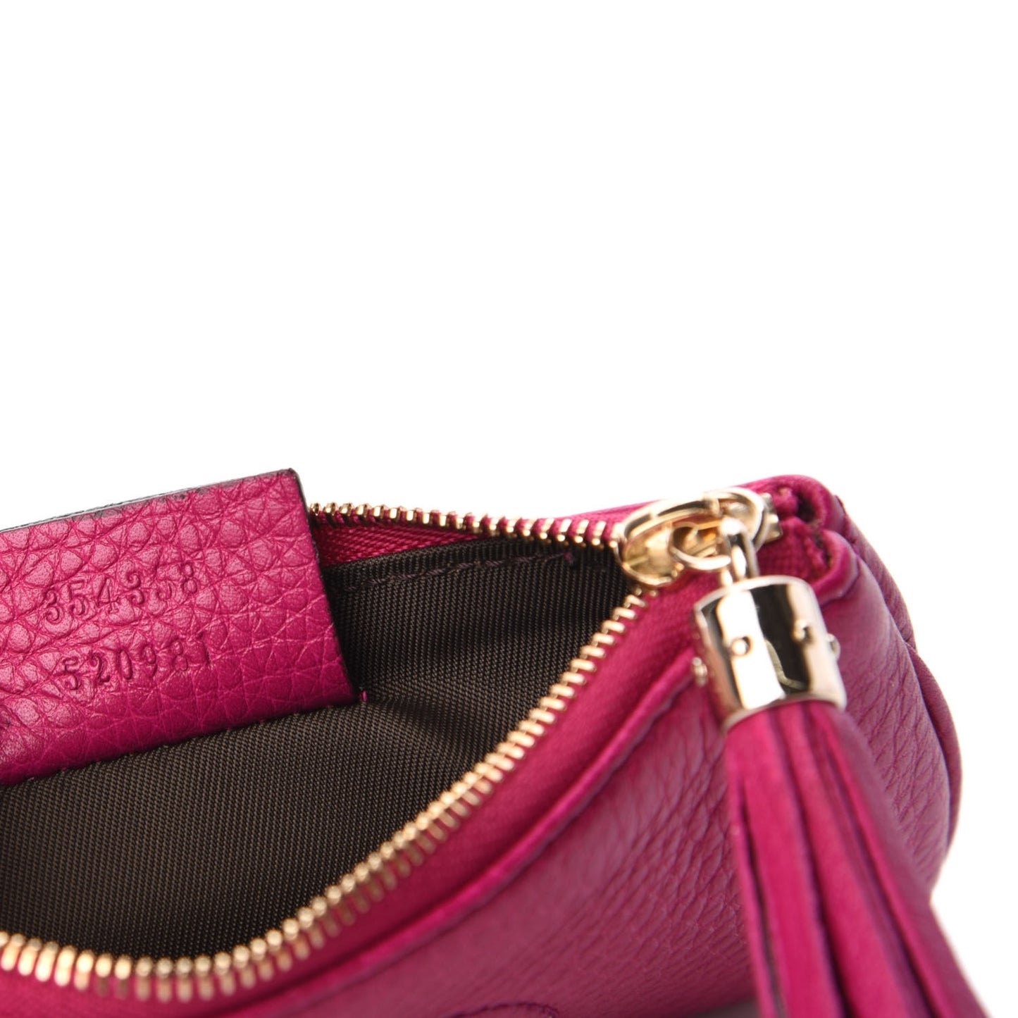 Pebbled Calfskin Soho Key Case Bright Bougainvillea