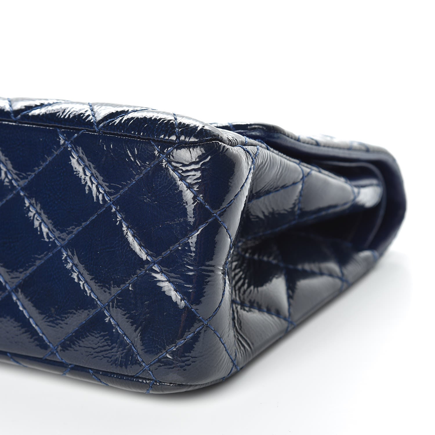 Chanel Distressed Patent Quilted 2.55 Reissue 226 Flap Navy 10 of 16