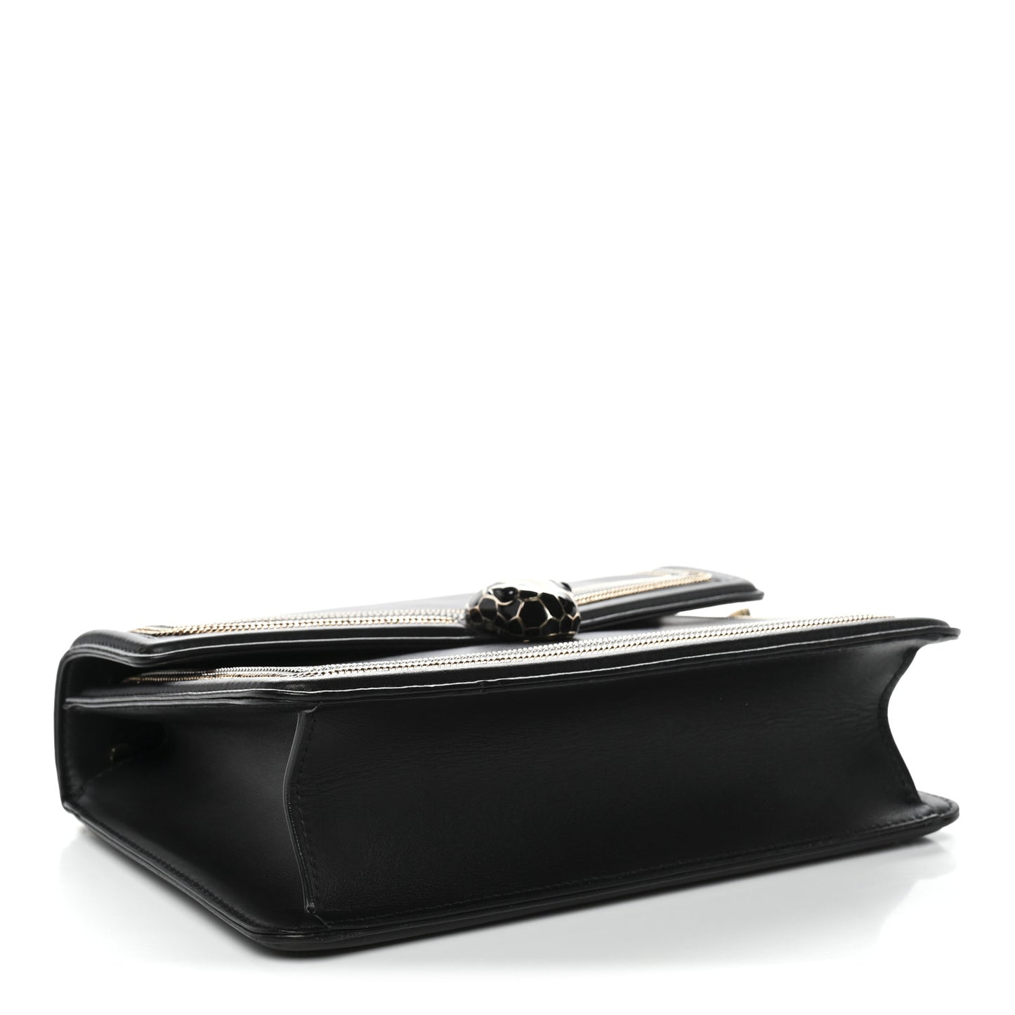 Calfskin Chain Serpenti Forever Crossbody Bag Black