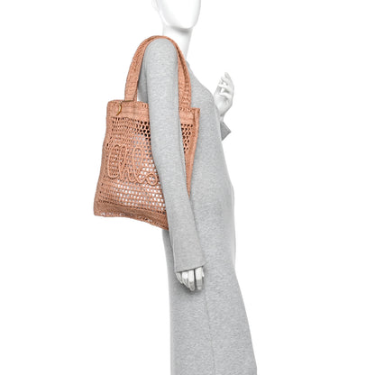 Chloe Raffia Summer Banana Tote Summery Beige 2 of 9