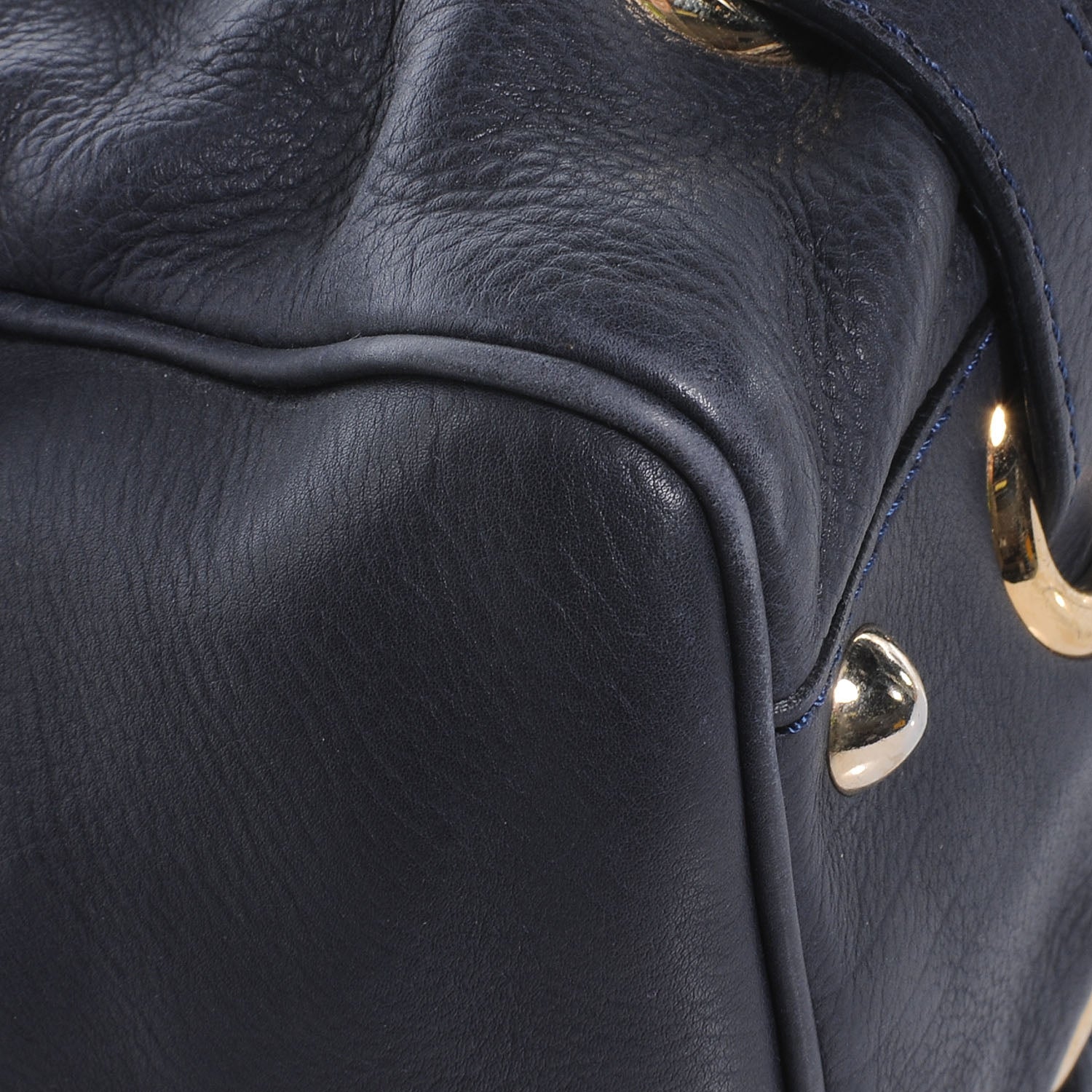 Jimmy Choo Leather Belted Shoulder Bag Navy 5 of 8