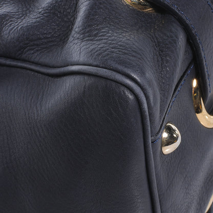 Jimmy Choo Leather Belted Shoulder Bag Navy 5 of 8