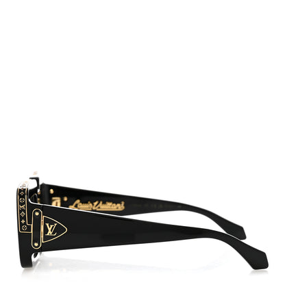 Louis Vuitton X NIGO Acetate 1.1 Zillionaires Sunglasses Z1591W Black 3 of 10