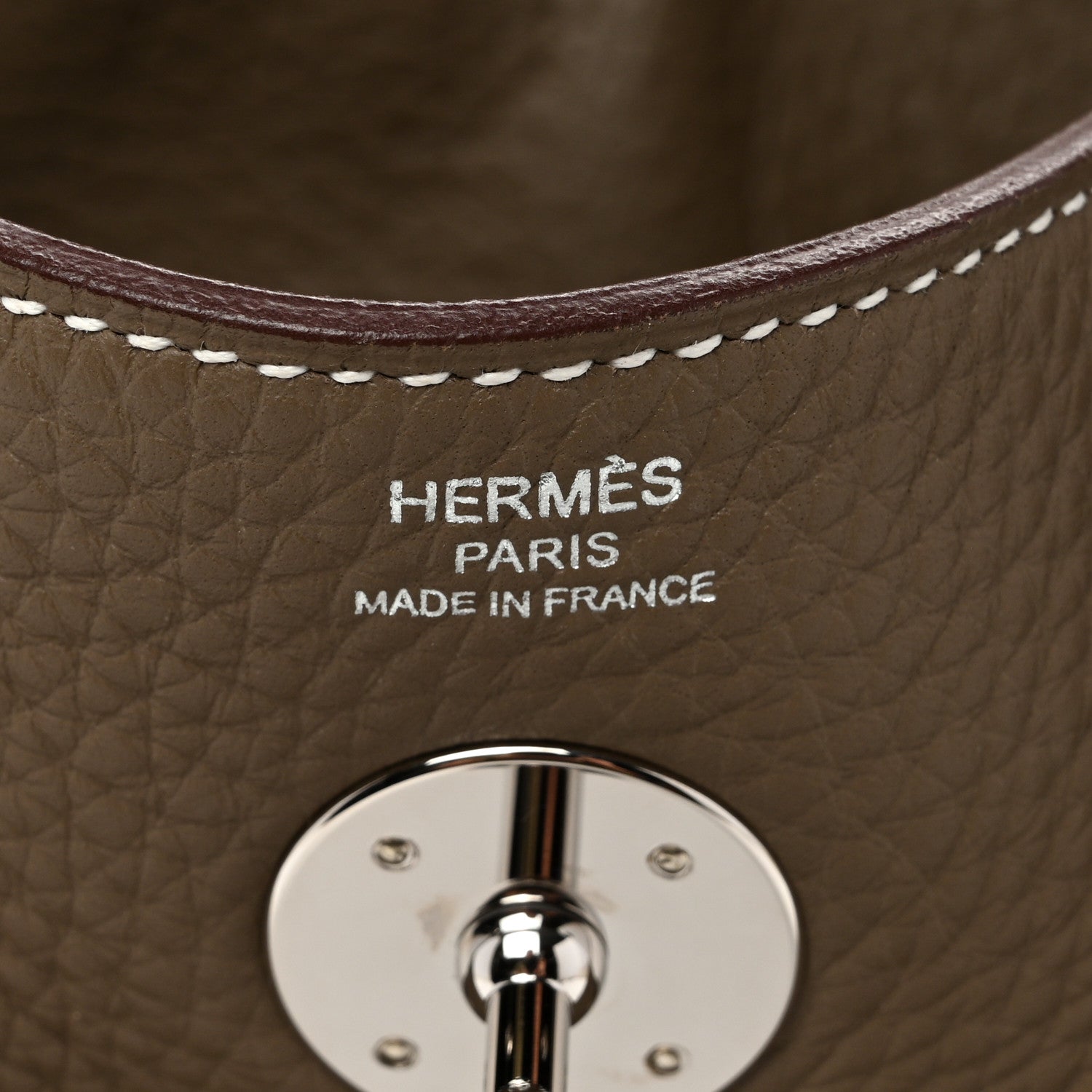 Hermes Taurillon Clemence Lindy 26 Etoupe 6 of 10