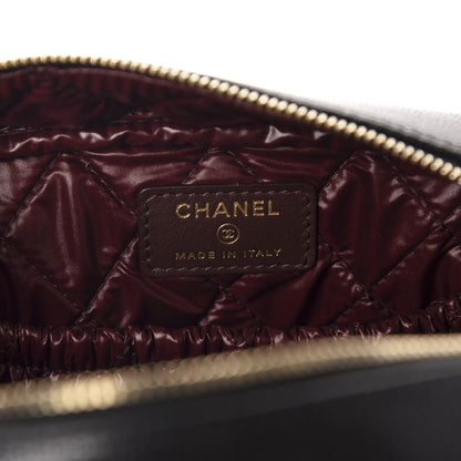 Chanel Caviar Quilted Curvy Pouch Cosmetic Case Black 8 of 9