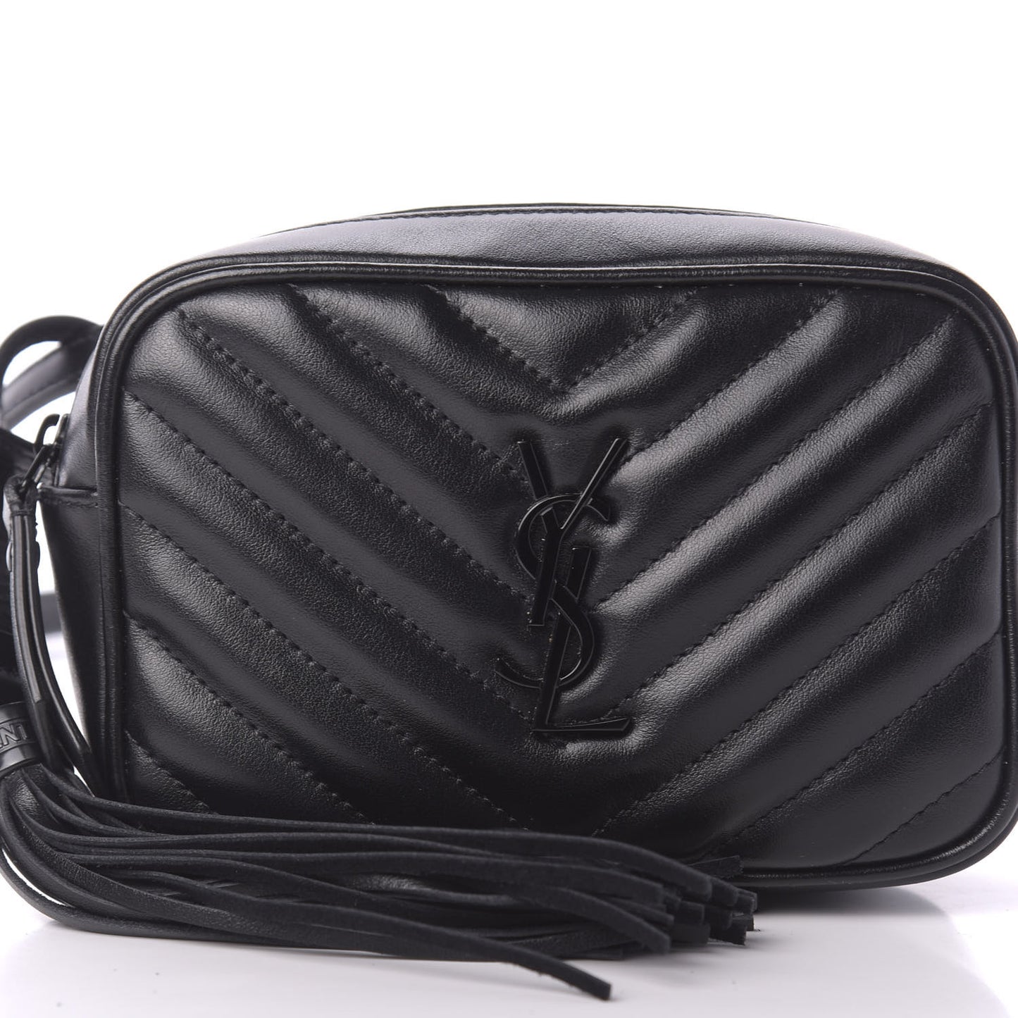 Calfskin Matelasse Monogram Lou Belt Bag Black