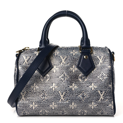 Louis Vuitton Monoglam Speedy Bandouliere 20 Blue 1 of 8