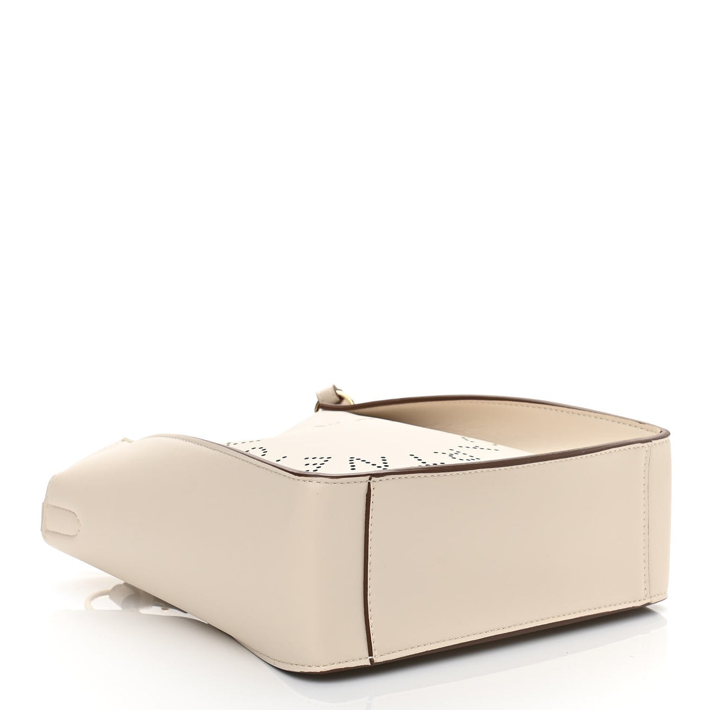 Eco Alter Nappa Perforated Logo Mini Crossbody White