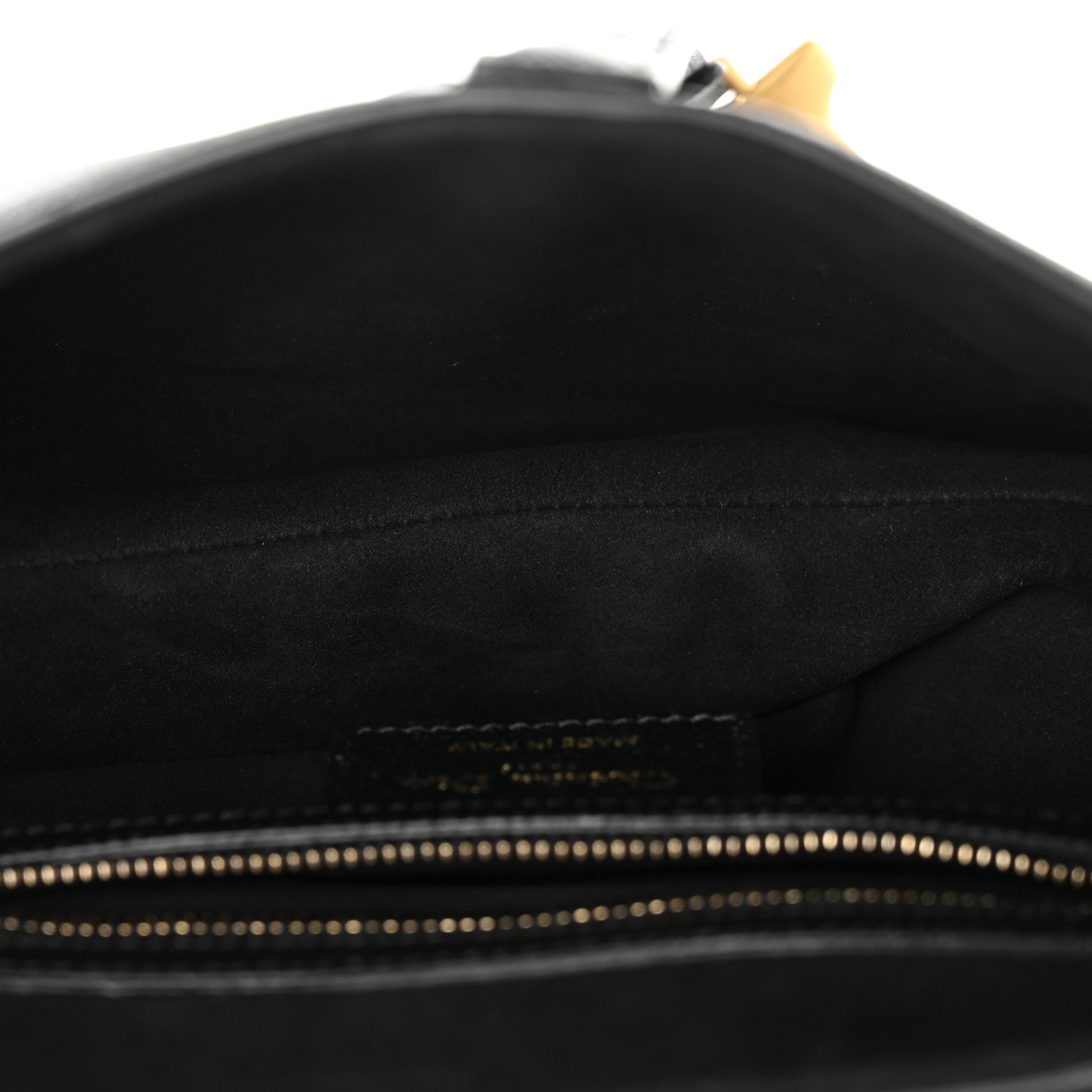 Christian Dior Grained Calfskin Saddle Bag With Strap Black 5 of 10