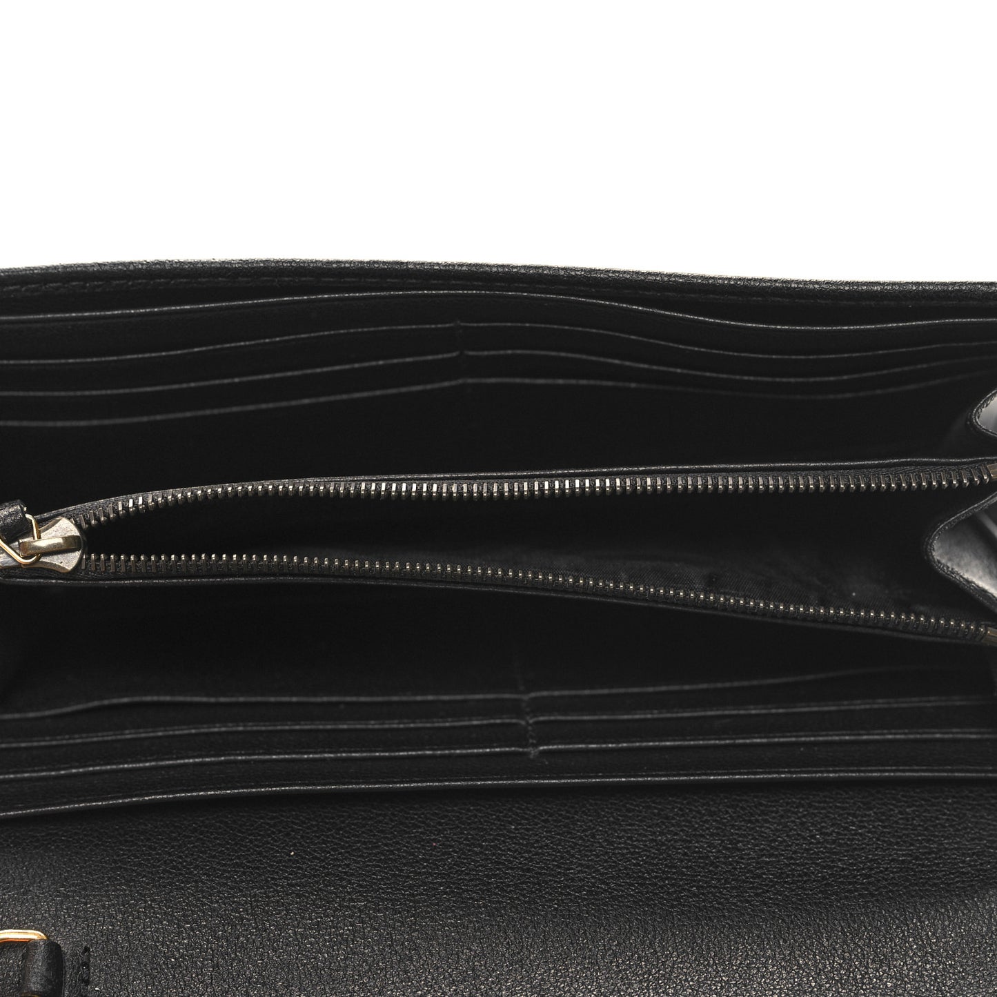 Wonka Grain Calfskin Diana Chain Wallet Black