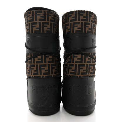 Fendi Nylon Rubber FF Moon Boots 39 Tobacco Black 5 of 13