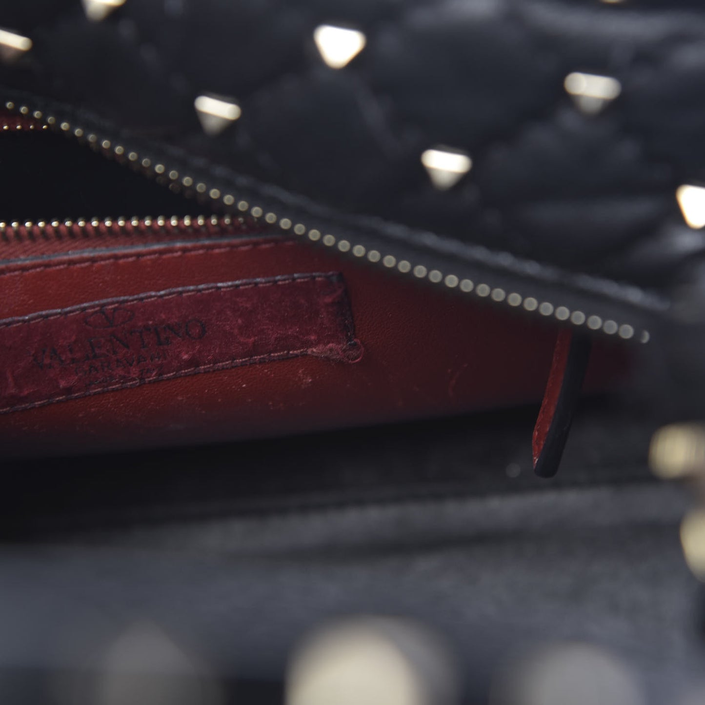 Nappa Rockstud Spike Double Handle Tote Black