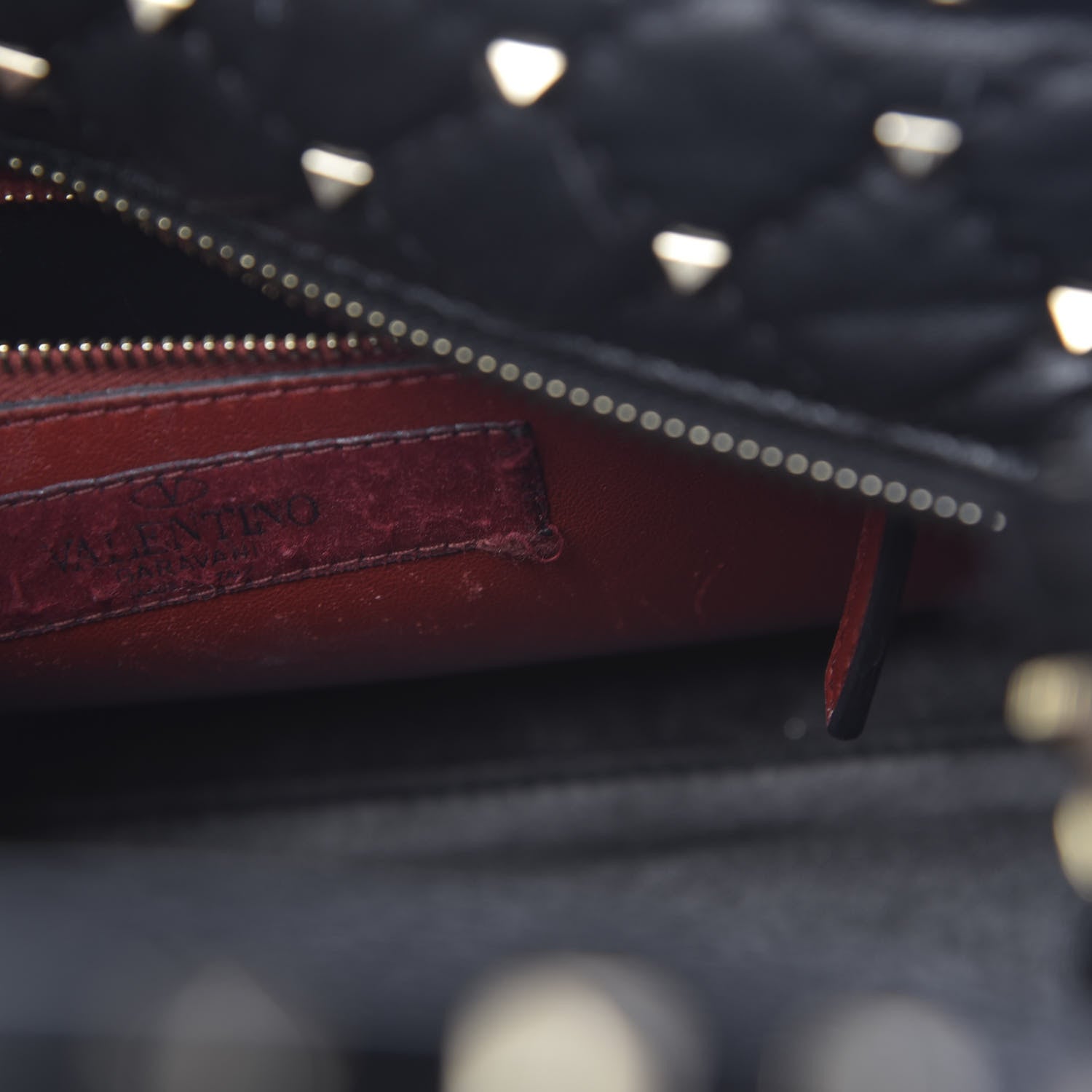 Valentino Garavani Nappa Rockstud Spike Double Handle Tote Black 14 of 15