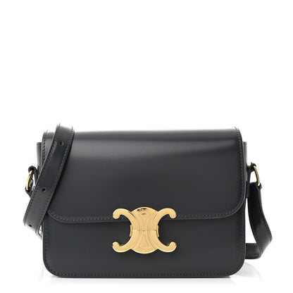 Celine Shiny Calfskin Teen Triomphe Dark Grey 1 of 11