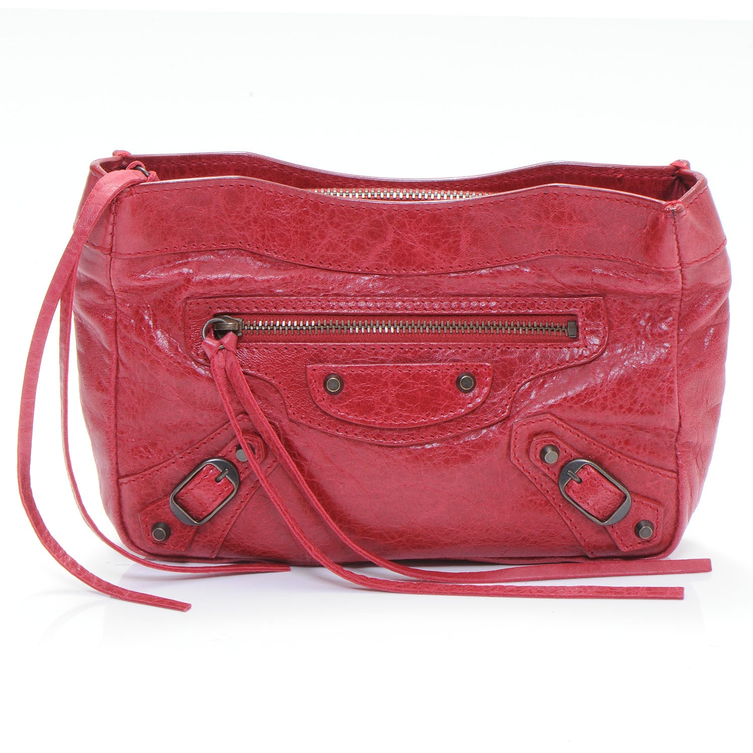 Balenciaga Chevre Porte Toilette Makeup Clutch Sang 1 of 7