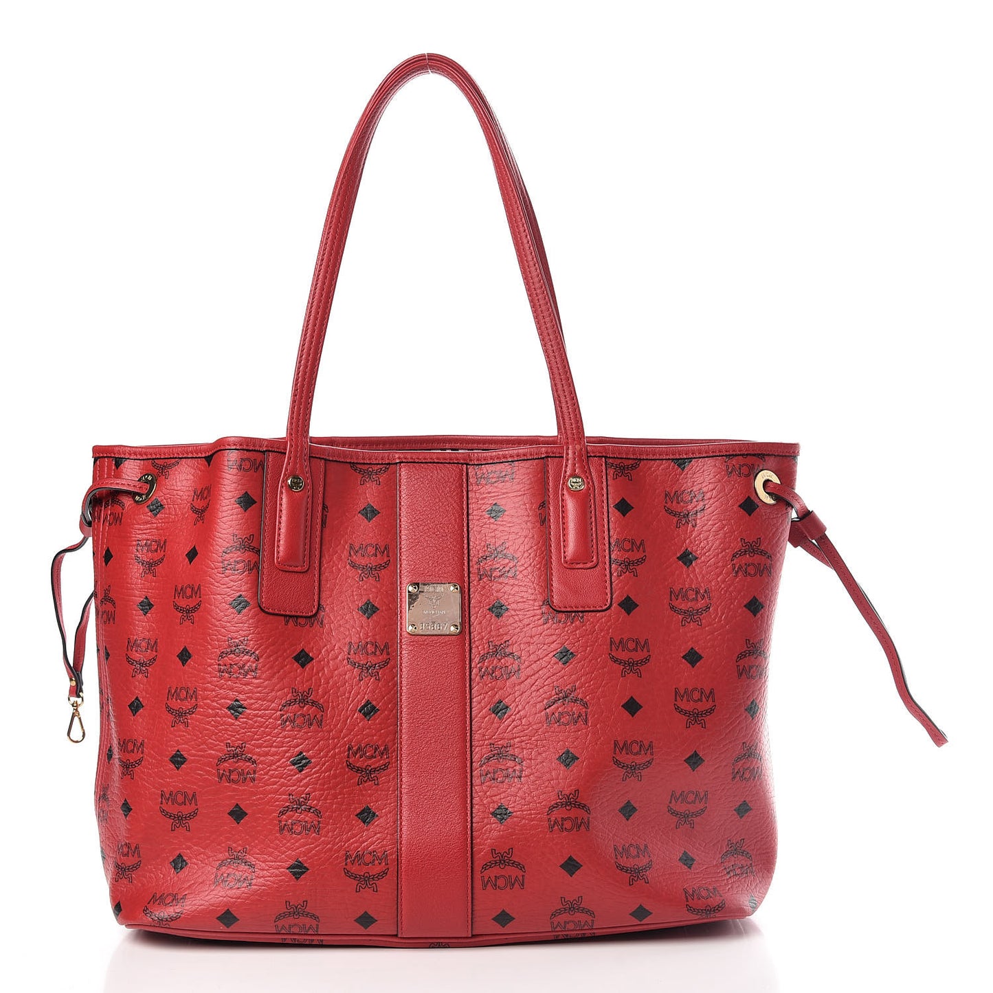 Visetos Medium Liz Reversible Shopper Tote Ruby Red