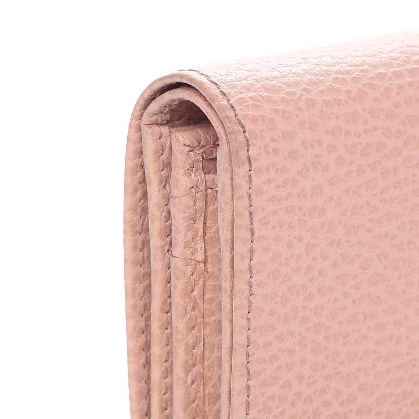 Dollar Calfskin GG Marmont Card Case Perfect Pink