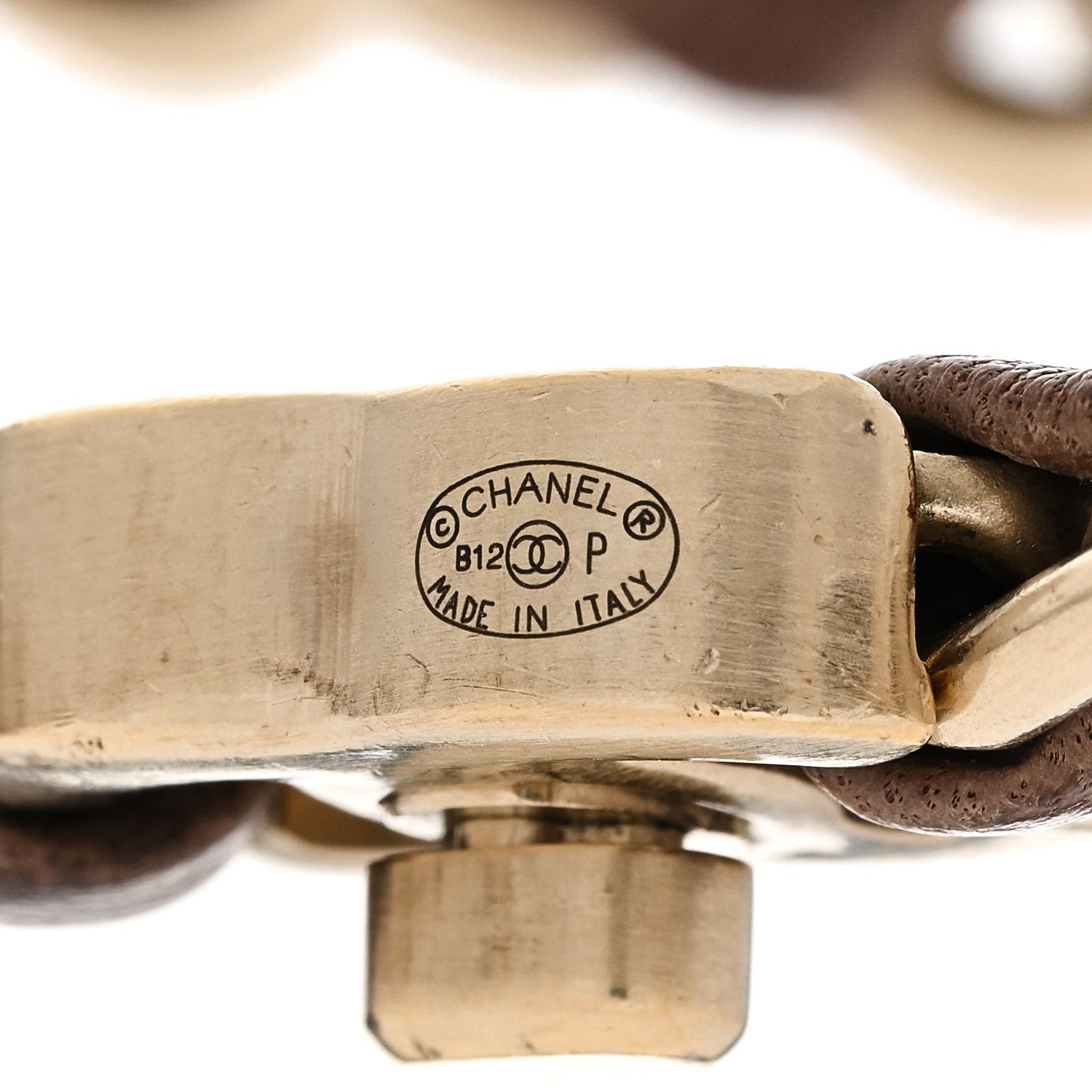 Chanel Lambskin CC Turnlock Chain Bracelet M Burgundy 4 of 4