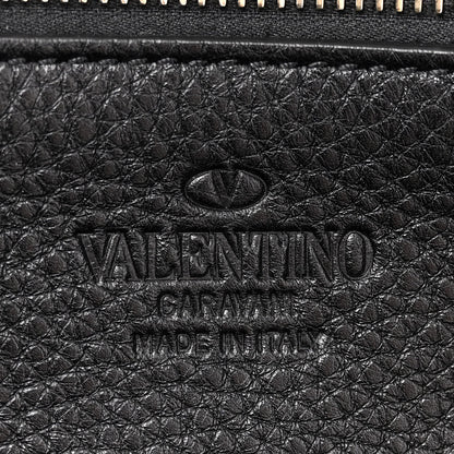 Valentino Garavani Pebbled Calfskin Medium Rockstud Tote Black 6 of 11