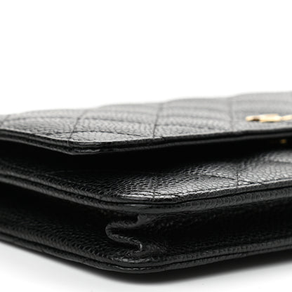 Chanel Caviar Quilted Wallet On Chain WOC Black 10 of 12