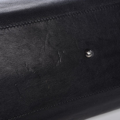 Fendi Goatskin Large Peekaboo Iconic Satchel Black Lampone 10 of 13