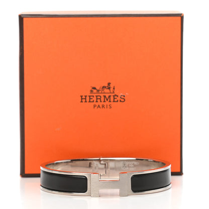 Hermes Matte Enamel Narrow Clic Clac HH Bracelet GM Black 6 of 6
