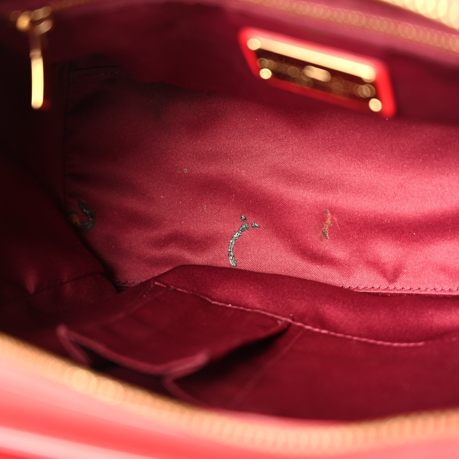 Salvatore Ferragamo Printed Calfskin Gancini Tote Red Purple 6 of 10