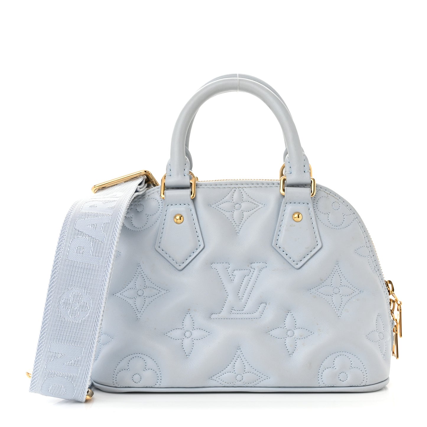 Calfskin Bubblegram Alma BB Ice Blue