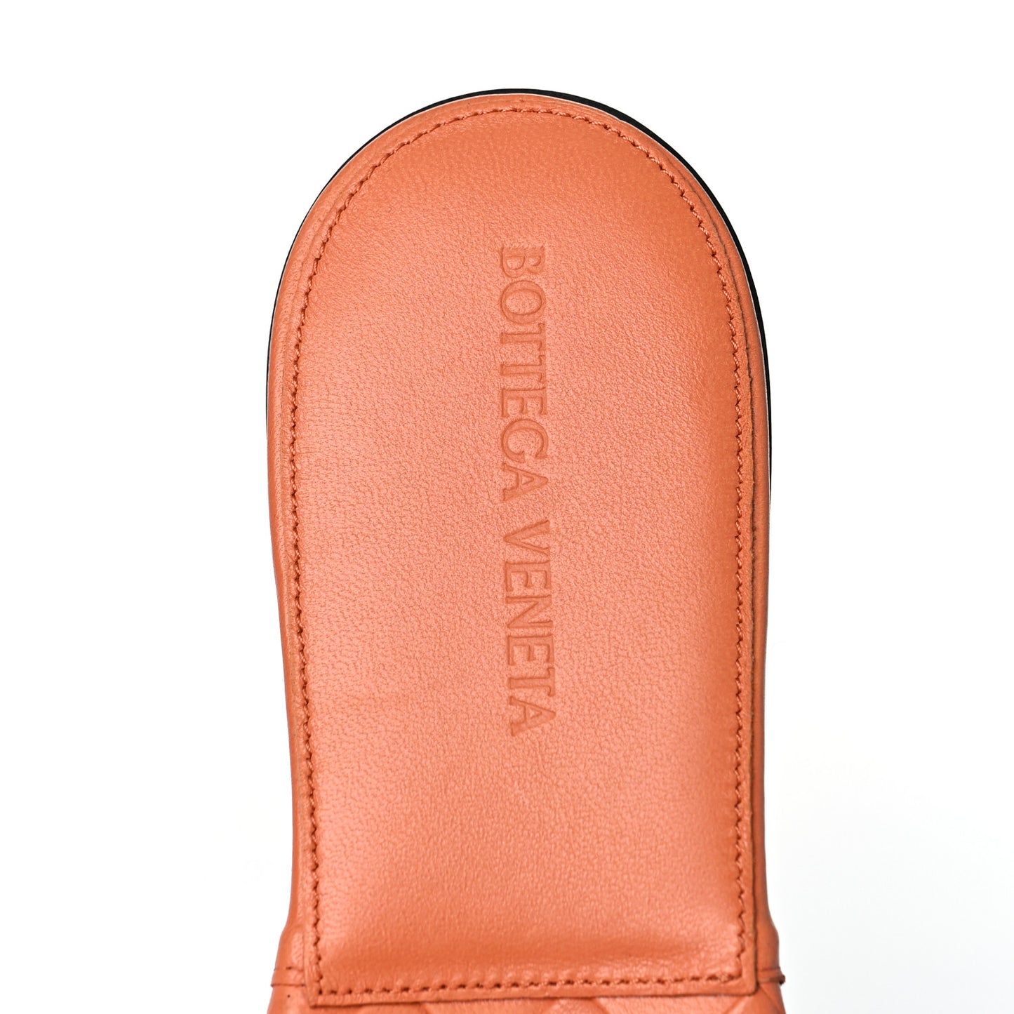 Nappa Maxi Intrecciato Lido Flat Sandals 39 Papaya