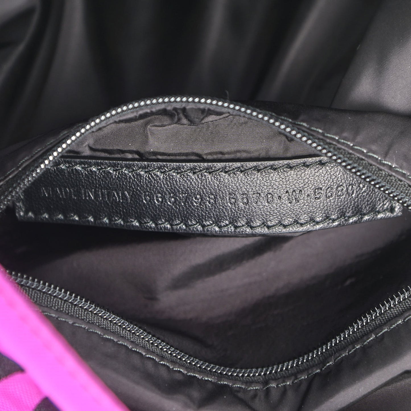 Sport Nylon Logo Embroidered S Wheel Backpack Fuchsia Black