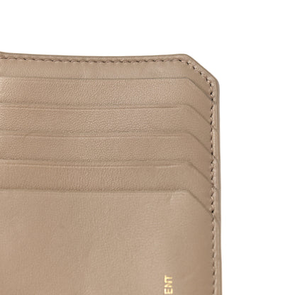 Saint Laurent Lambskin Monogram Loulou Puffer Pouch Clutch Dark Beige 9 of 11