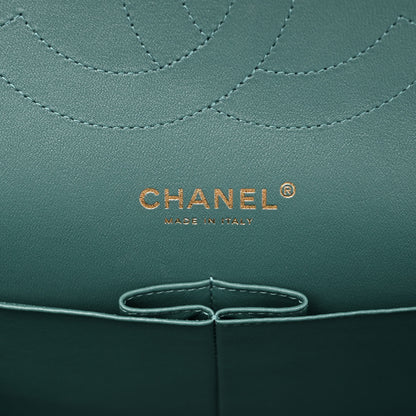 Chanel Lambskin Quilted Jumbo Double Flap Green 6 of 11