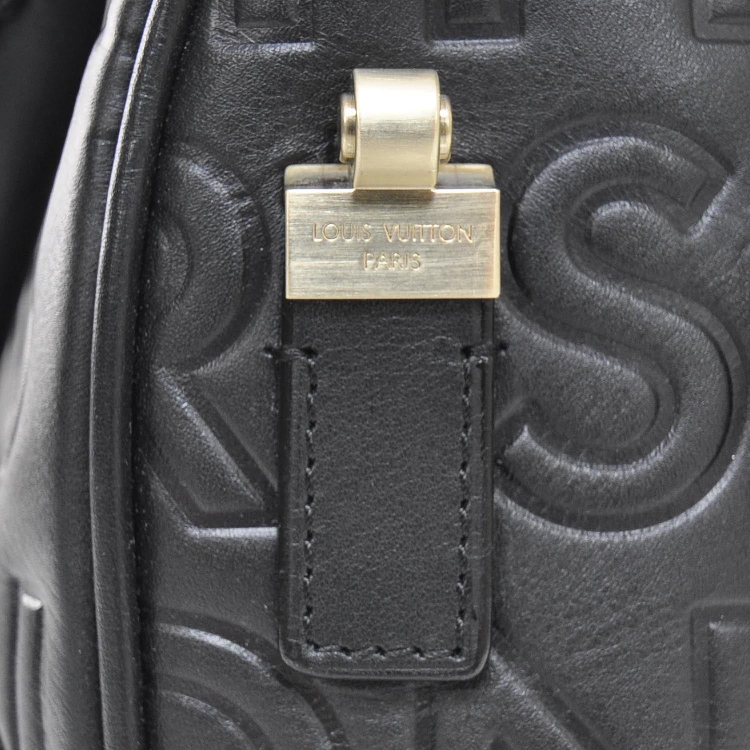 Louis Vuitton Calfskin Embossed Mini Cube Speedy Black 7 of 11