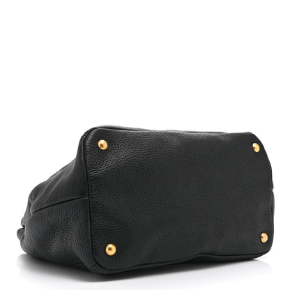 Prada Vitello Daino Tote Black 4 of 11
